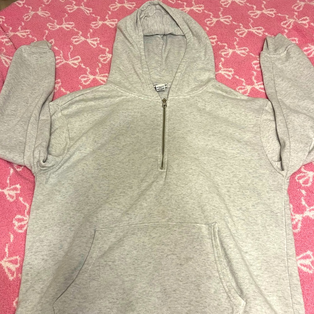 Gray Half-Zip Hoodie